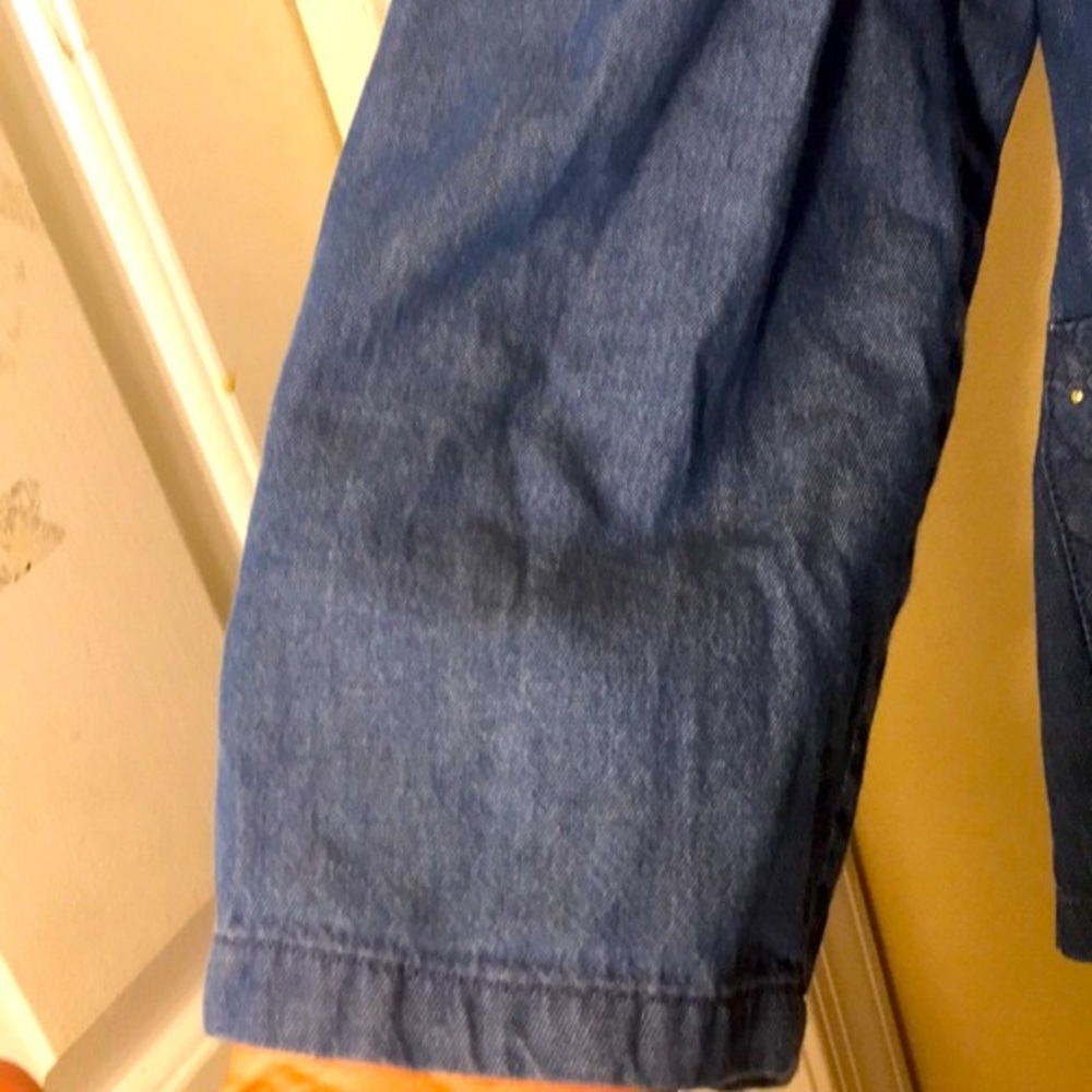 Tudor Court Chambray Full Zipper Blue Denim Jacket adze 2X w/ Bling on Pockets - Picture 5 of 8